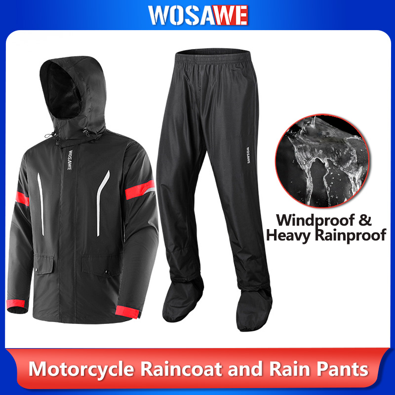 Motorcycle Gear Full Suit - Conjunto de Chuva para Motociclistas WOSAWE