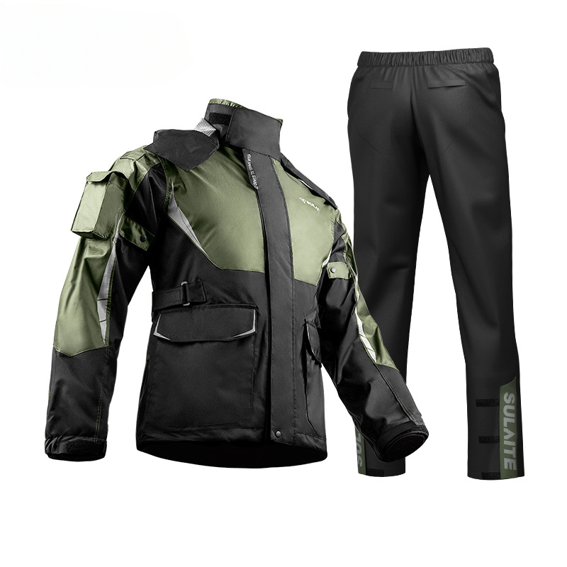 Motorcycle Gear Mens - Impermeável Motorcycle Rider Raincoat Suit Set