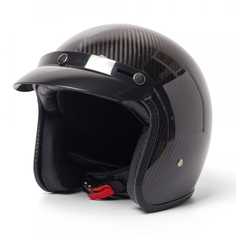 Motorcycle Gear Vintage - Capacete vintage de fibra de carbono